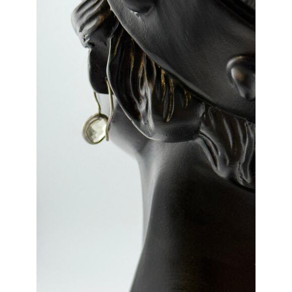 Jane Diaz Small Faceted Organic Stone Drops Dangle Earrings - Picture 3 of 3